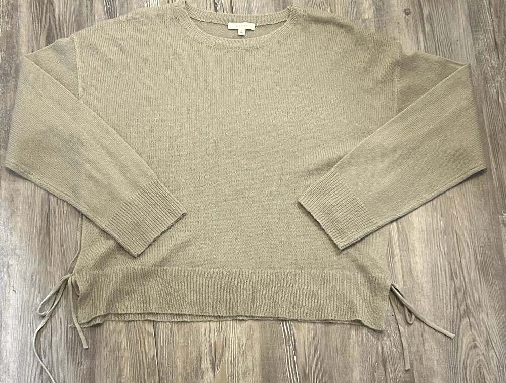 all:row Women's Side-Tie Detail Crewneck Sweater Beige Size L